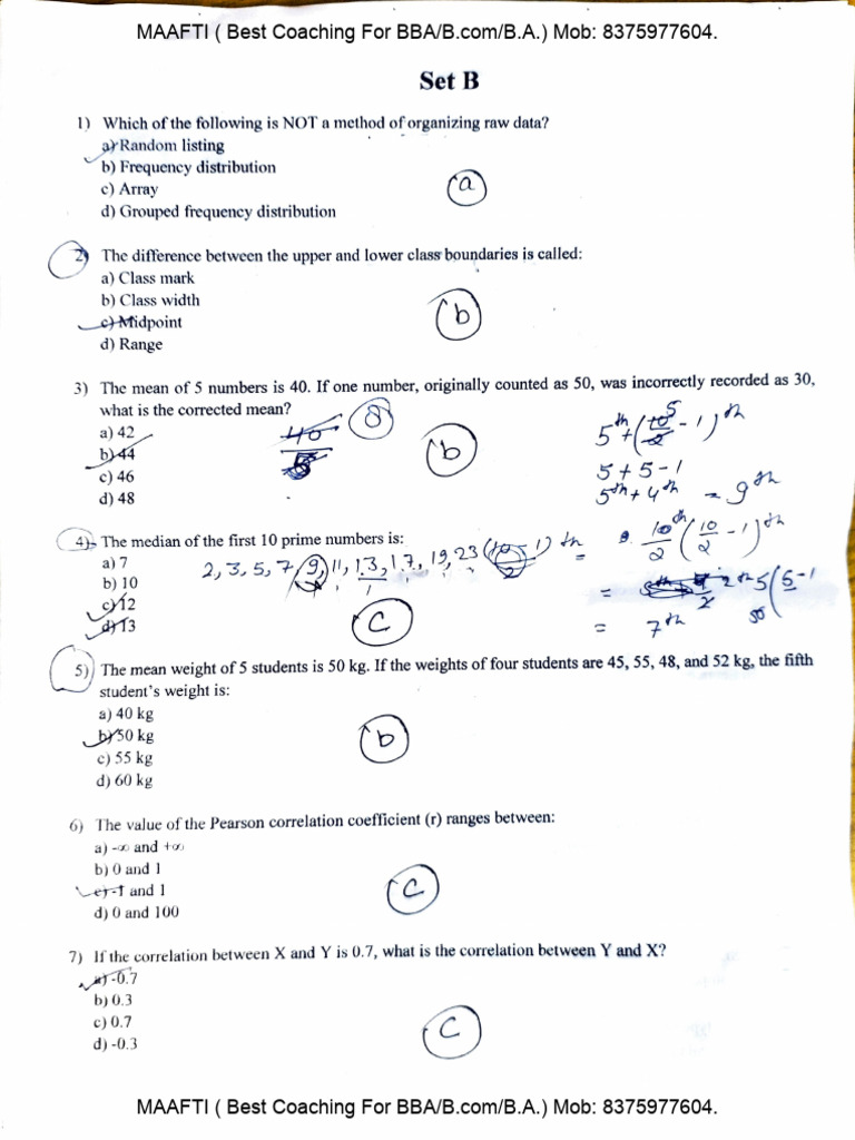 Answer Key of Bba, B.com 2025 | PDF