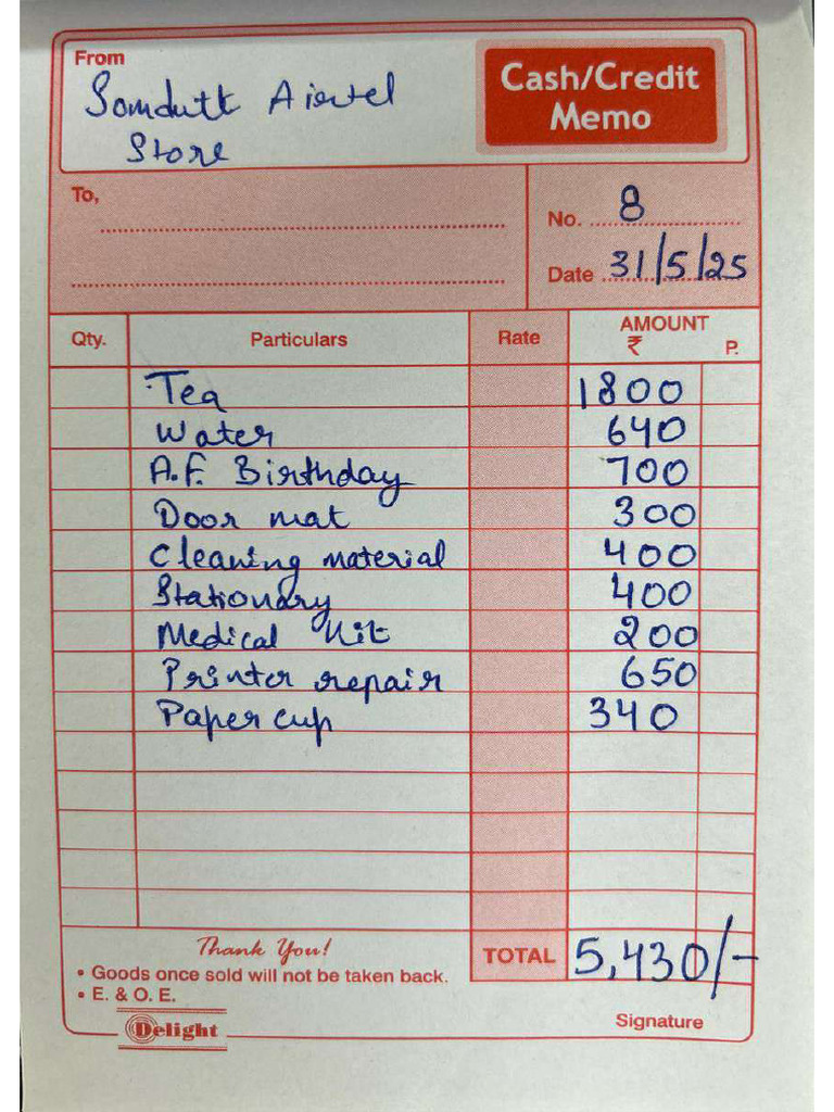 Store Expense May 31 | PDF