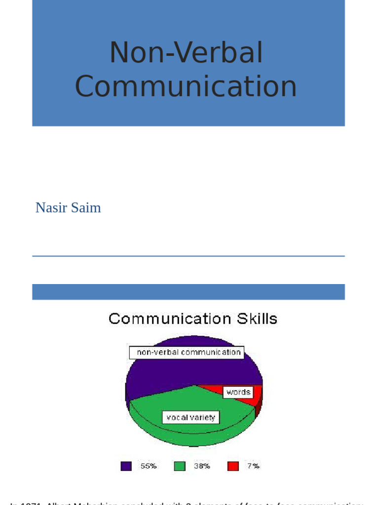 Non Verbal Communication | PDF | Nonverbal Communication | Communication