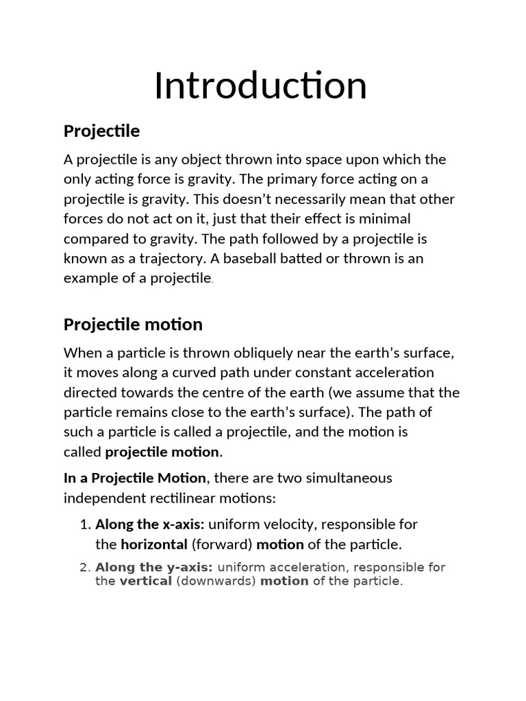 Understanding Projectile Motion Basics | PDF | Projectiles | Acceleration