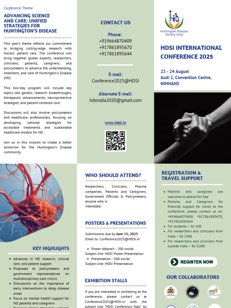 HDSI Conference Brochure Design PDF | PDF | Caregiver | Health Care