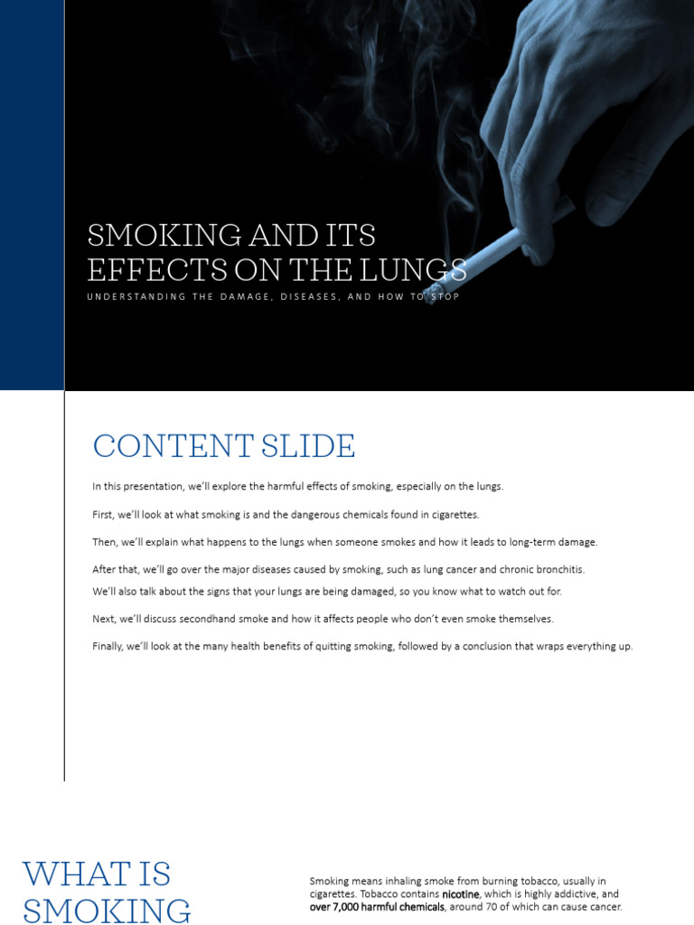 Smoking and Its Effects On The Lungs-Zyad Osama 9B | PDF | Chronic ...