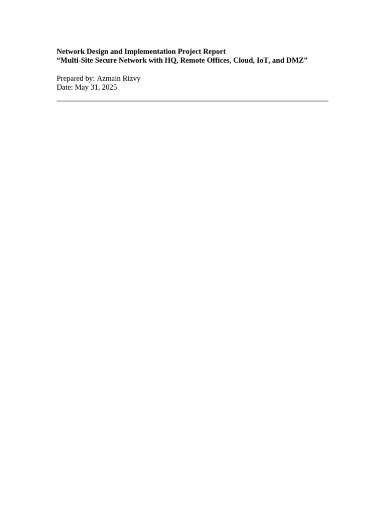 Secure Network AD Project Report | PDF | Computer Network | Router ...
