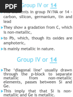 Group IV Elements: Properties & Trends | PDF | Chemical Bond | Silicon