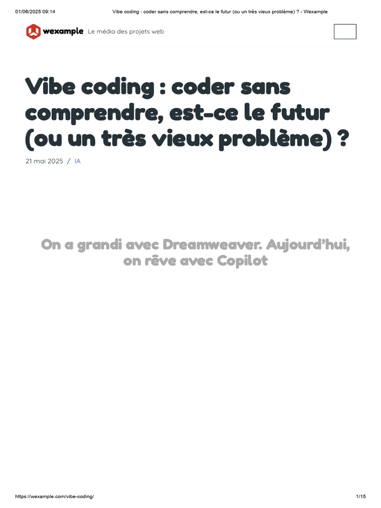 Vibe Coding : Coder sans Comprendre ? | PDF | Intelligence artificielle ...