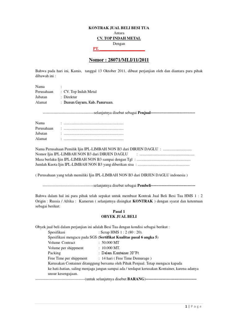 Draft Contract | PDF