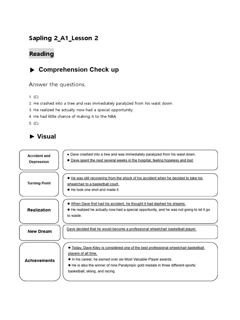 Sapling 2 Book B1 Lesson 2 Answer Sheet | PDF | Sports