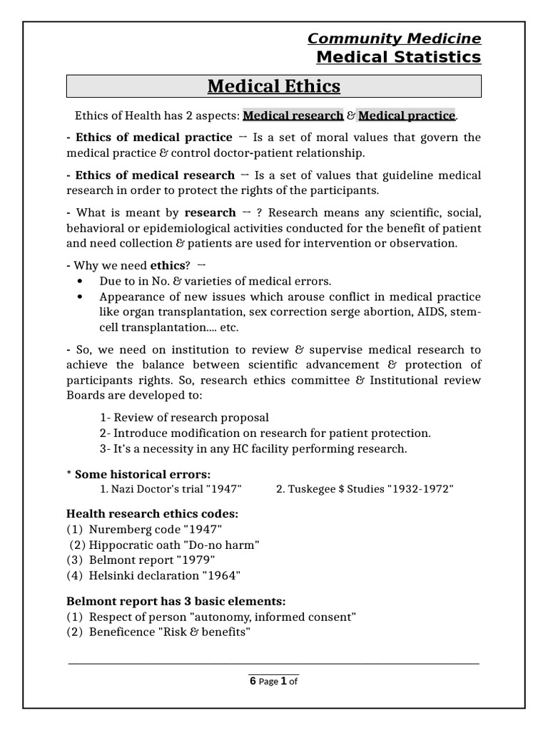 Medical Ethics in Community Health | PDF | Medical Ethics | Informed ...