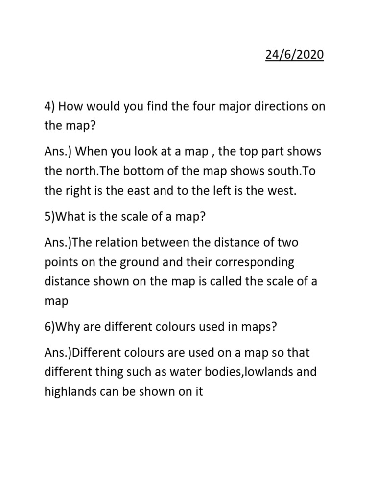 Understanding Map Directions and Scales | PDF