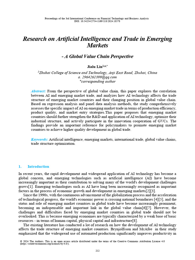 Research On Artificial Intelligence and Trade in E | PDF | Artificial ...
