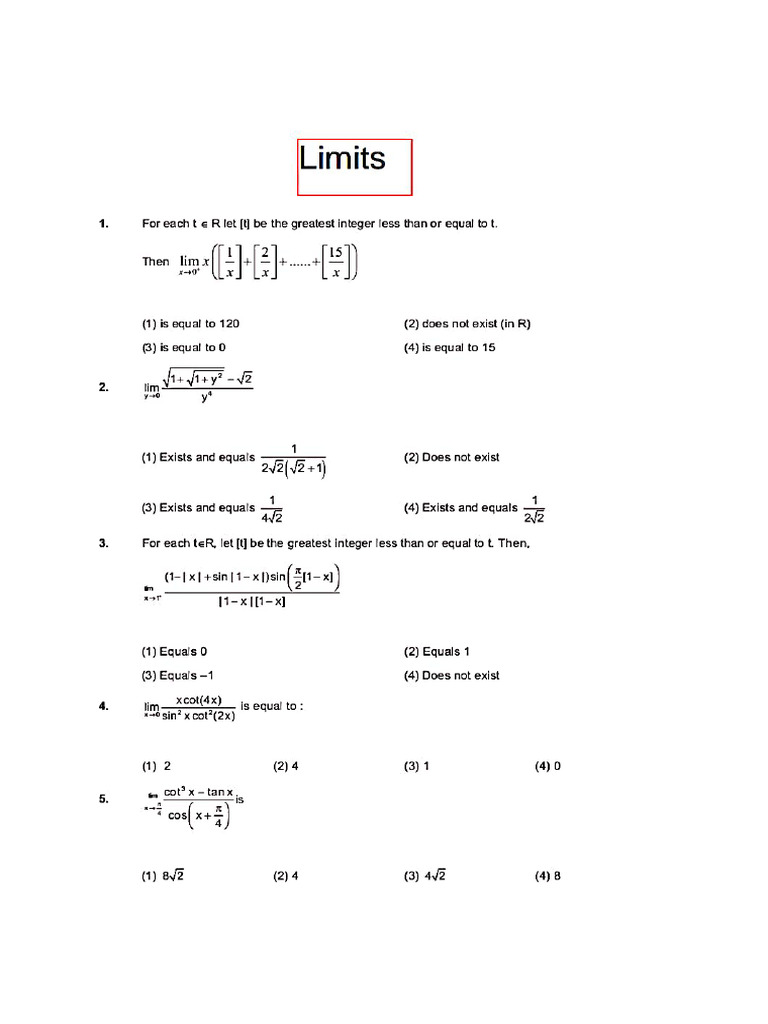 Limits | PDF