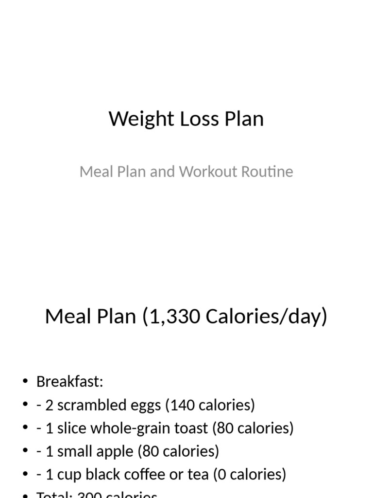Weight Loss Plan | PDF