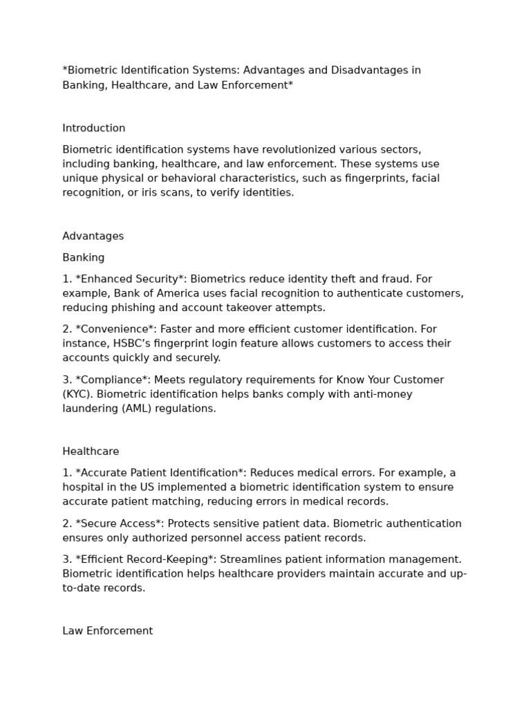 Biometric in Banking and Diff Sectors | PDF | Biometrics | Surveillance