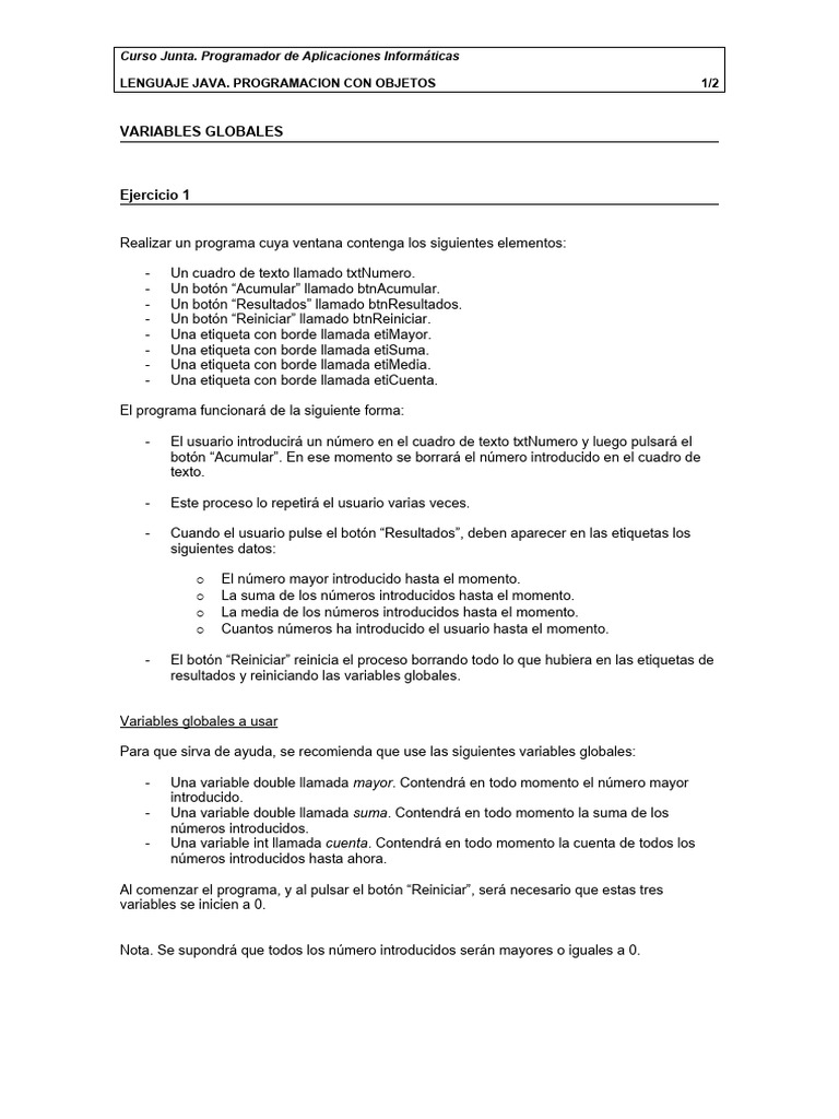 Java Programacion Con Objetos 10 | PDF | Programa de computadora ...