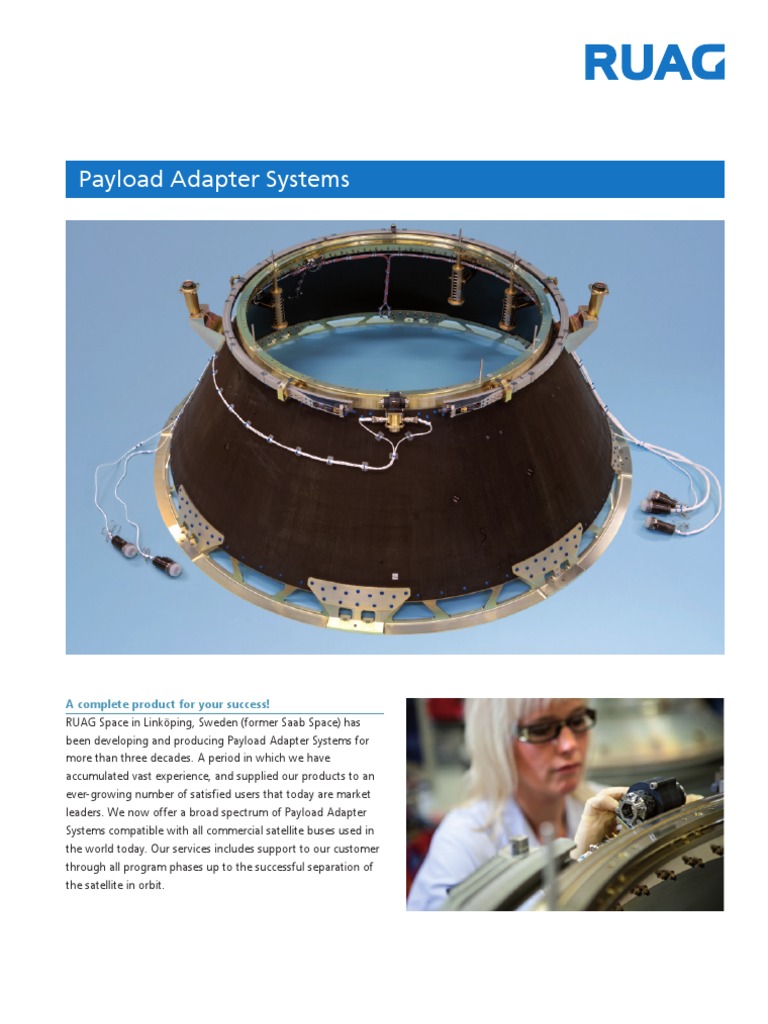 RUAGpayload Adapter Systems | PDF | Launch Vehicle | Satellite
