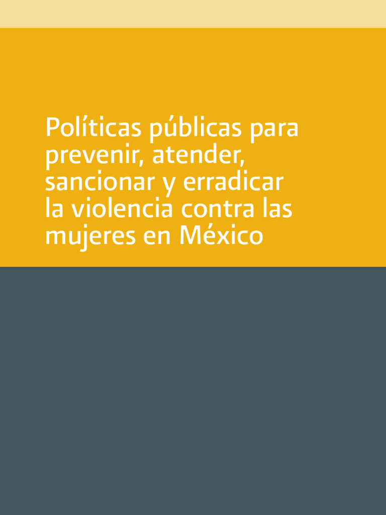 Estrategias contra la violencia de género en México | PDF | La ...