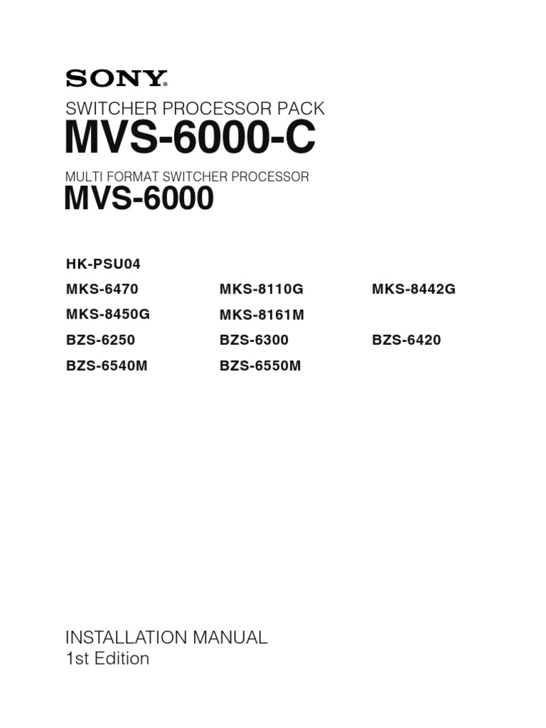 mvs6000 IM 1E | PDF