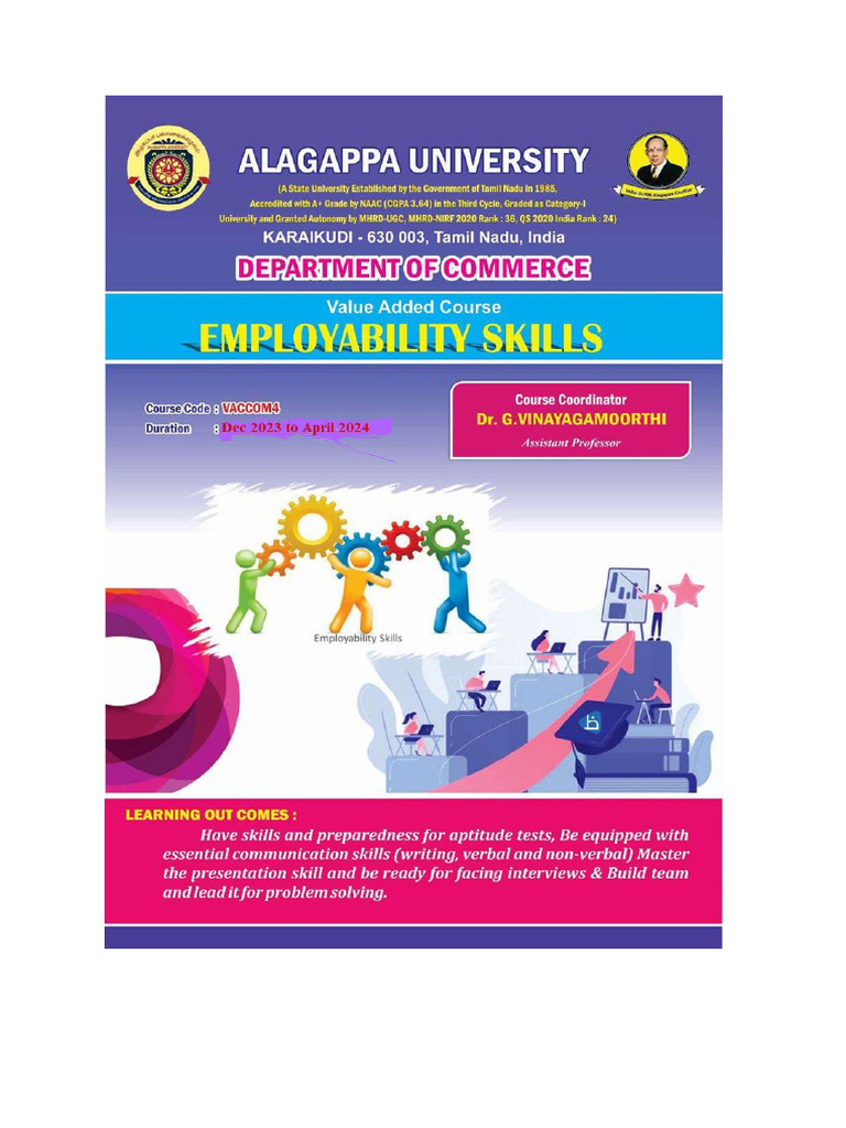 Employability Skills Workbook PDF | PDF | Communication | Public Speaking