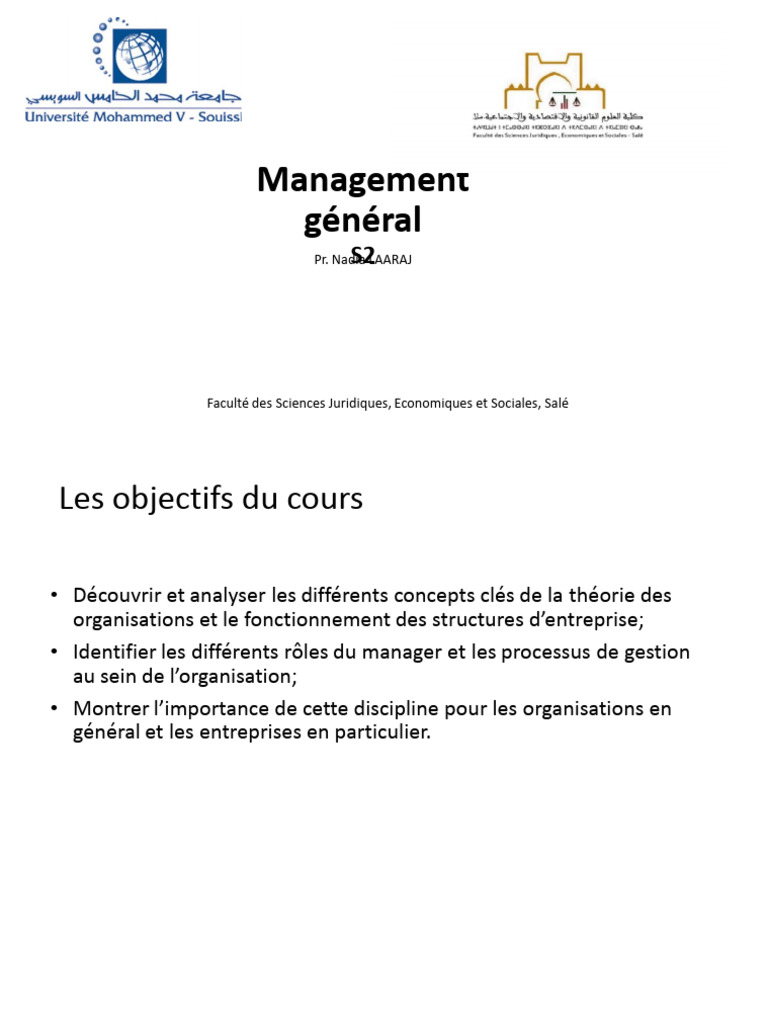 Concepts clés du management général | PDF | Motivation | Motivant