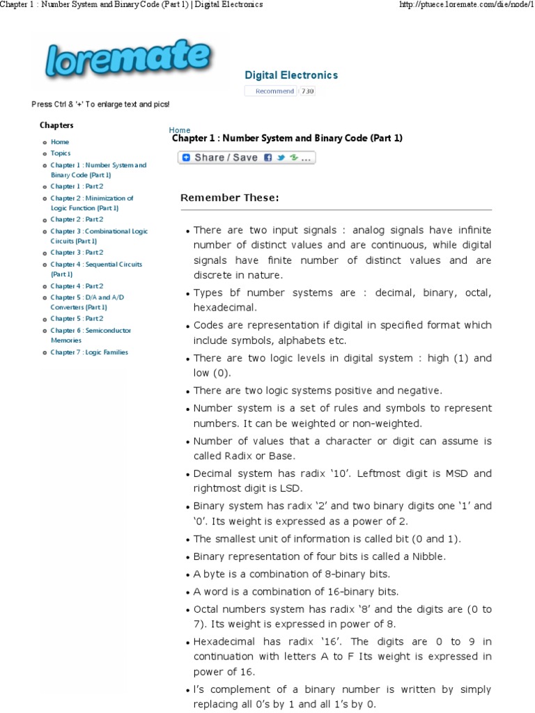 Number Systems and Binary Codes Explained | PDF | Binary Coded Decimal ...