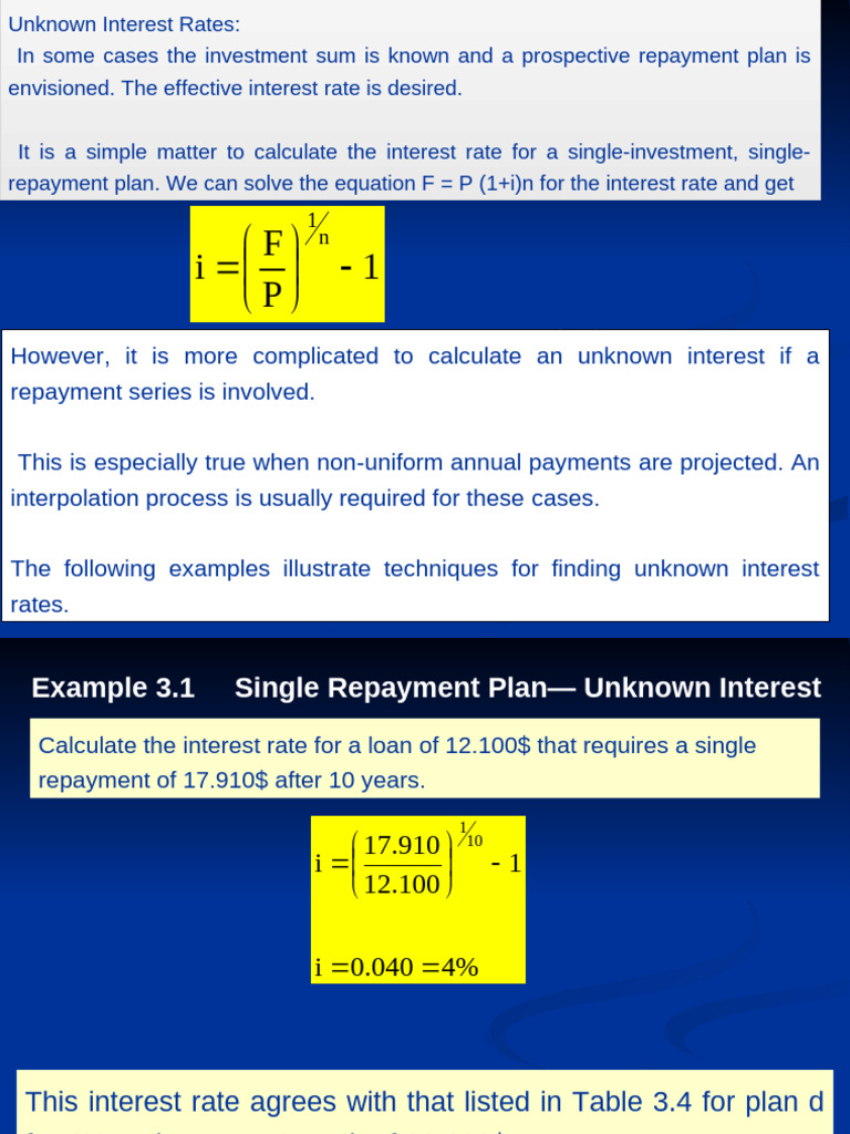 Calculating Unknown Interest Rates | PDF | Depreciation | Taxes