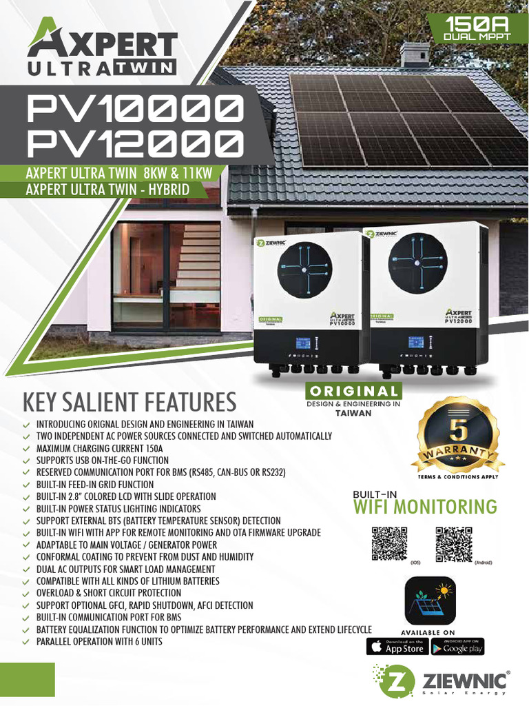 Axpert Ultra PV10000 Inverter Overview | PDF | Battery Charger ...