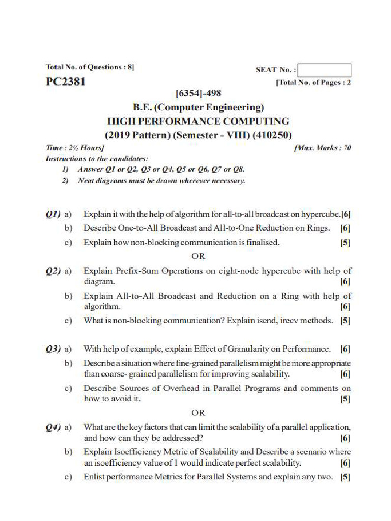 HPC All Pyqs | PDF
