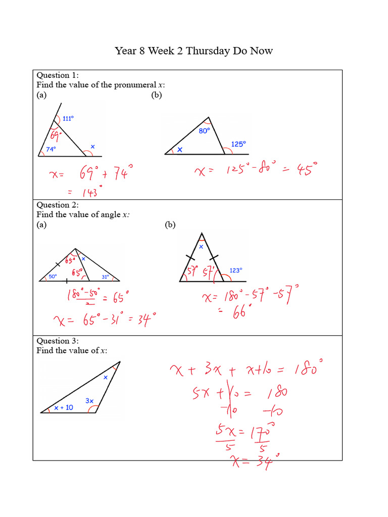 Year 8 Week 2 Thursday Do NOW (8.11) | PDF