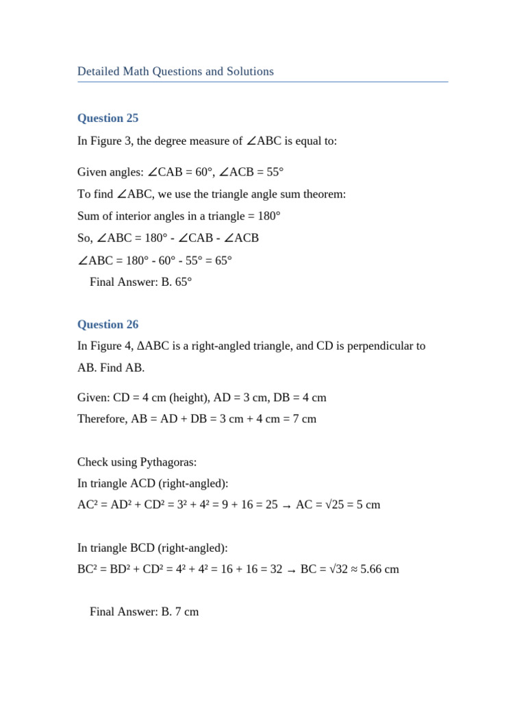 Right Triangle Height and Dimensions | PDF