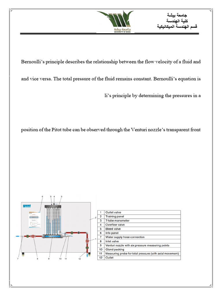 Bernoulli's Principle | PDF | Pressure | Fluid Dynamics