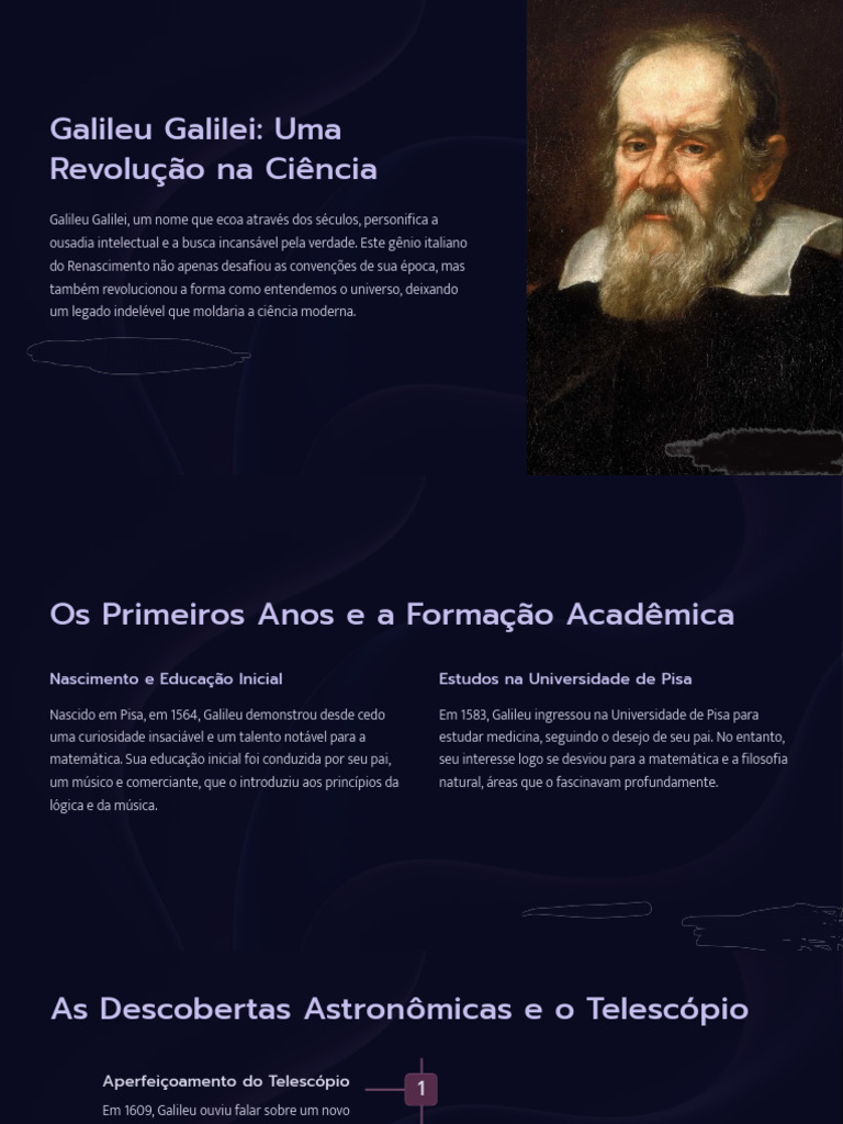 Galileu Galilei Uma Revolucao Na Ciencia | PDF | Galileu Galilei | Science