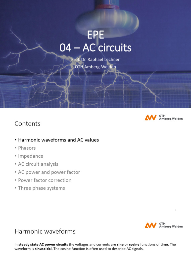 04 - EPE - AC - Circuits - WS24-25 - Final 1 | PDF | Ac Power ...