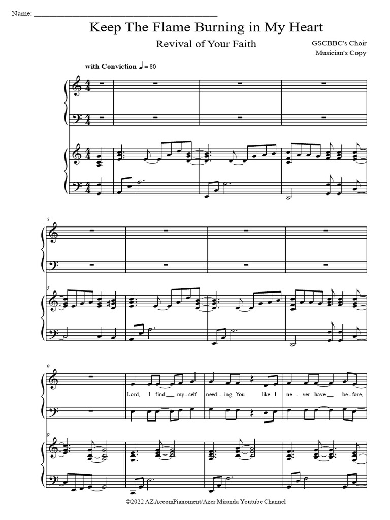 Keep the Flame Burning in My Heart | PDF