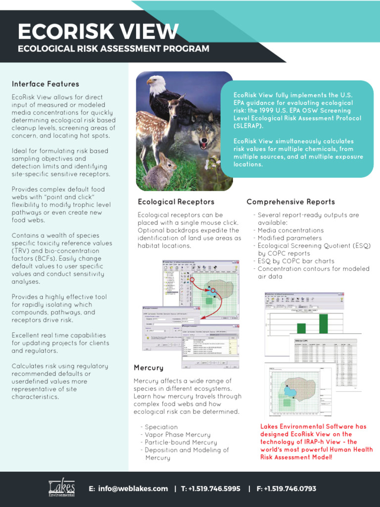 EcoRisk View: Ecological Risk Assessment Tool | PDF | Ecology | Risk ...