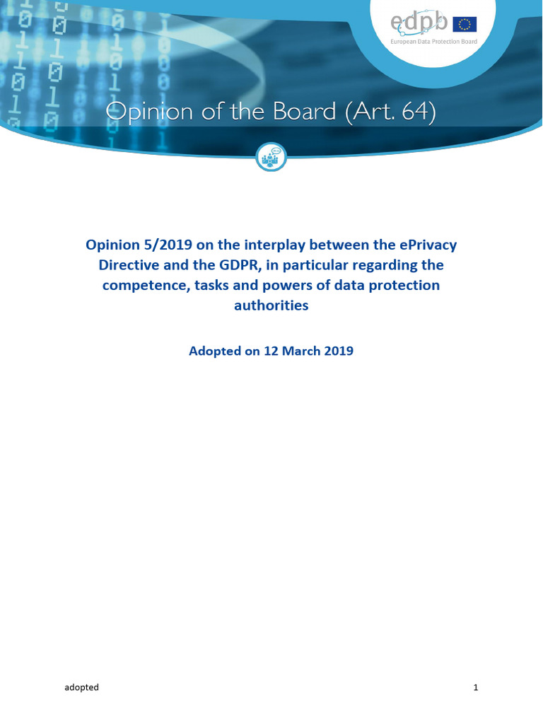 ePrivacy Directive and GDPR Interplay Analysis | PDF | Privacy ...