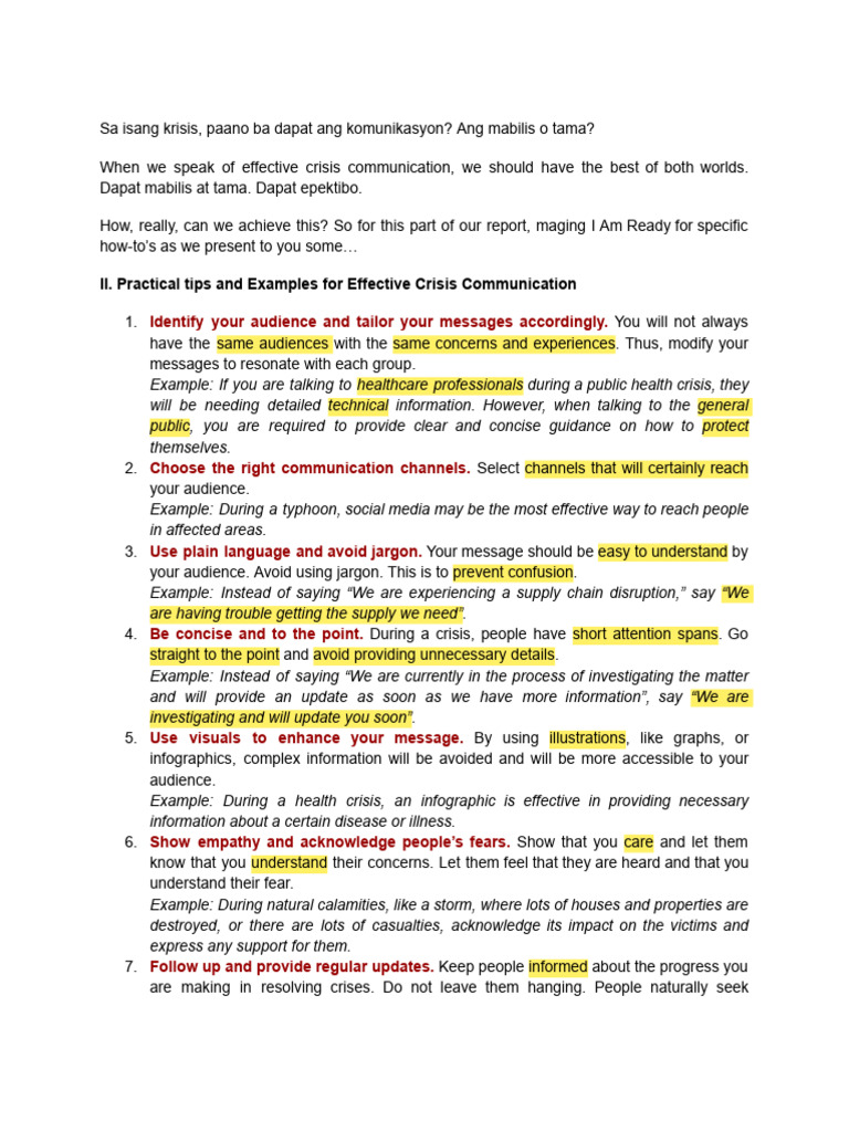 View of DMH - Effective Communication During Crisis Situation | PDF | Empathy ...