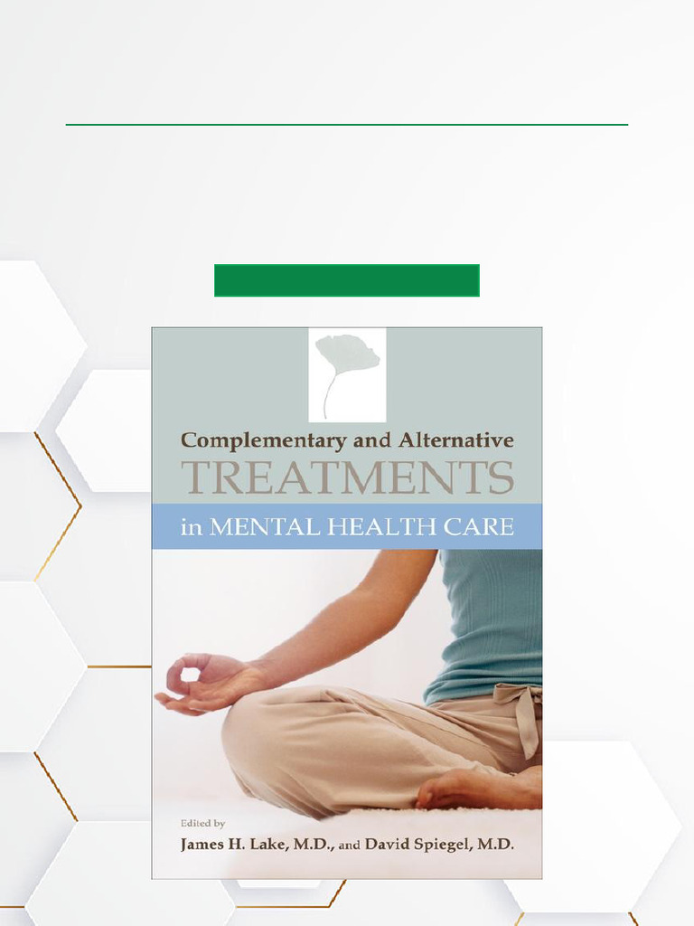 Complementary and Alternative Treatments in Mental Health Care ISBN ...