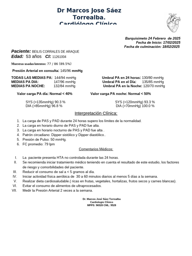 Beilis Corrales de Araque | PDF | Hipertensión | Enfermedades y ...
