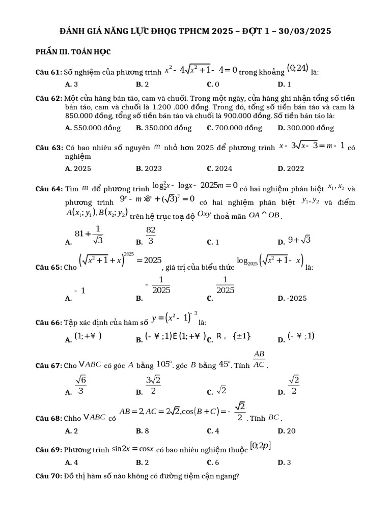 DGNL TPHCM 2025 Dot 1 | PDF