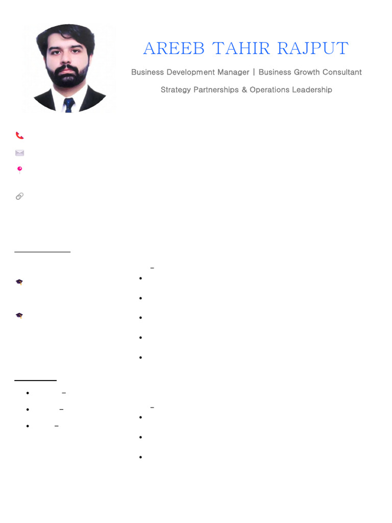 Areeb Tahir Rajput: Business Growth Expert | PDF | Saudi Arabia ...