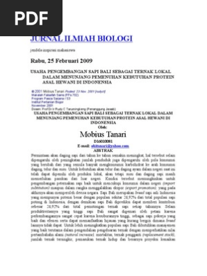 Jurnal Ilmiah Biologi Pdf