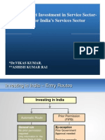 Foreign Direct Investment in Service Sector-Policy For India's Services Sector
