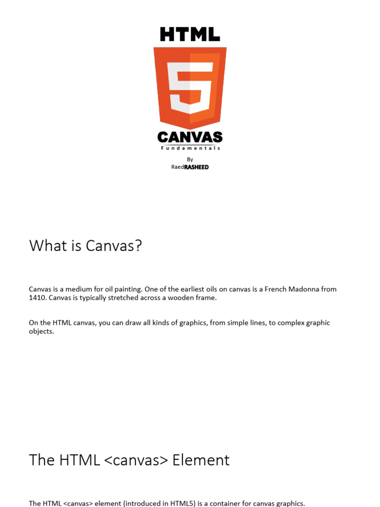HTML5 Canvas Basics and Examples | PDF | Html5 | Canvas