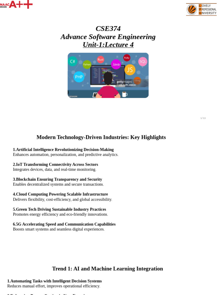 Modern Trends in Software Engineering | PDF | Security | Computer Security
