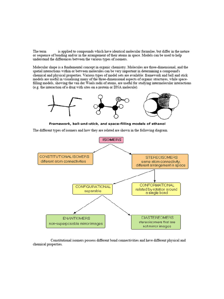 Understanding Isomerism in Organic Chemistry | PDF | Conformational ...