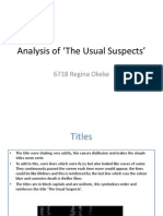 Analysis of The Usual Suspects': 6718 Regina Okeke