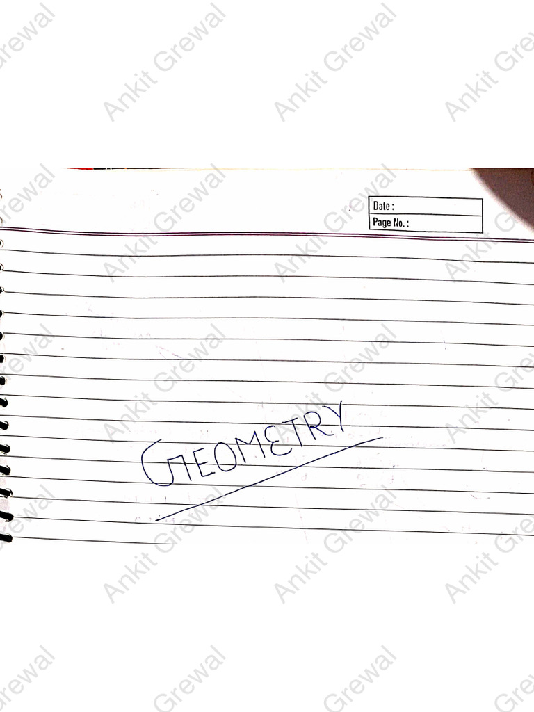 Geometry Notes English Medium Ankit Grewal | PDF