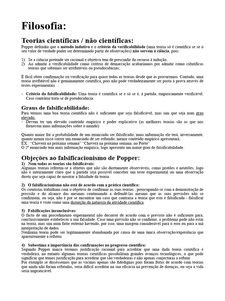 Falsificabilidade e Objetividade na Ciência | PDF | Science | Paradigma