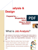 Job Analysis & Design: Prepared by .. Bhupendra Kr. Yadav