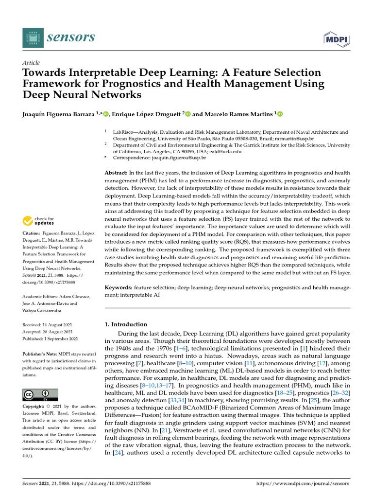 Feature Selection in Deep Learning for PHM | PDF | Deep Learning ...